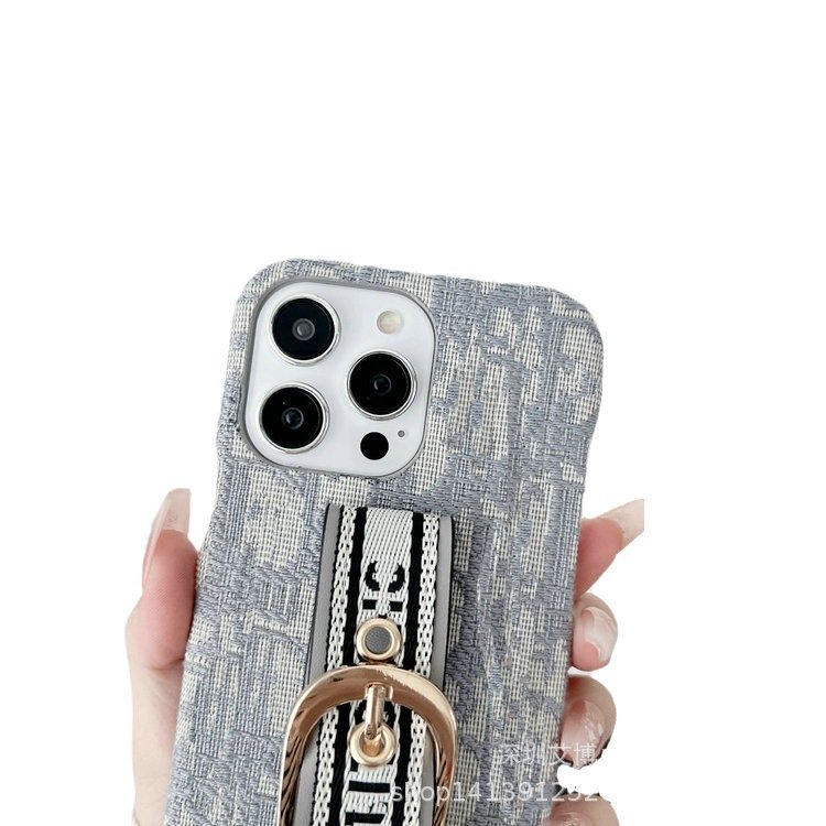 Suitable for iphone15promax case big hand strap Crossbody lanyard 13 14 protective case fabric