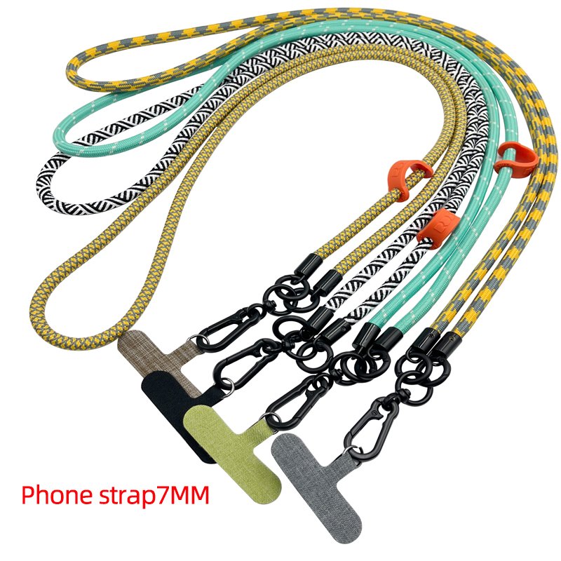 Universal Keychain Type Neck Lanyard Length Nylon Mobile Phone Lanyard Short Wristlet Keychain Rope With Phone Tether Patch