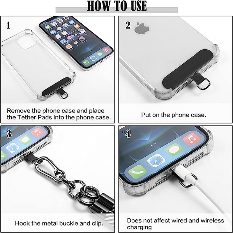 Universal Keychain Type Neck Lanyard Length Nylon Mobile Phone Lanyard Short Wristlet Keychain Rope With Phone Tether Patch