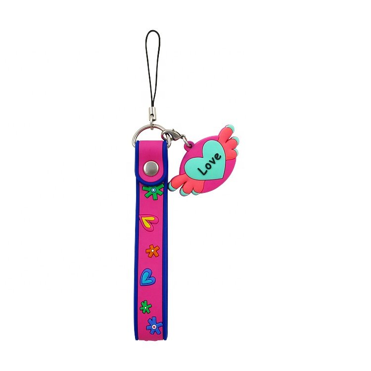 Cute Custom Heart Love Cell Mobile Phone Strap Charms