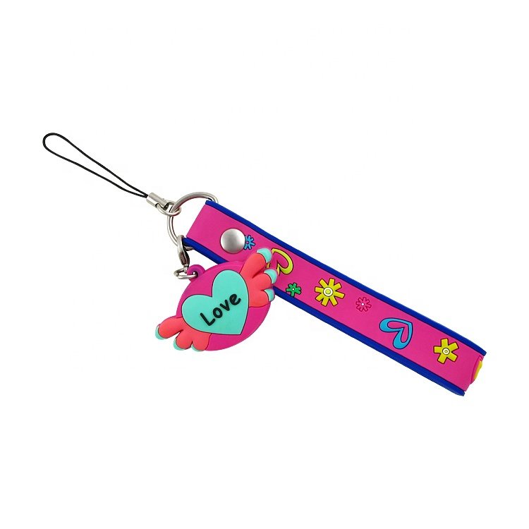 Cute Custom Heart Love Cell Mobile Phone Strap Charms