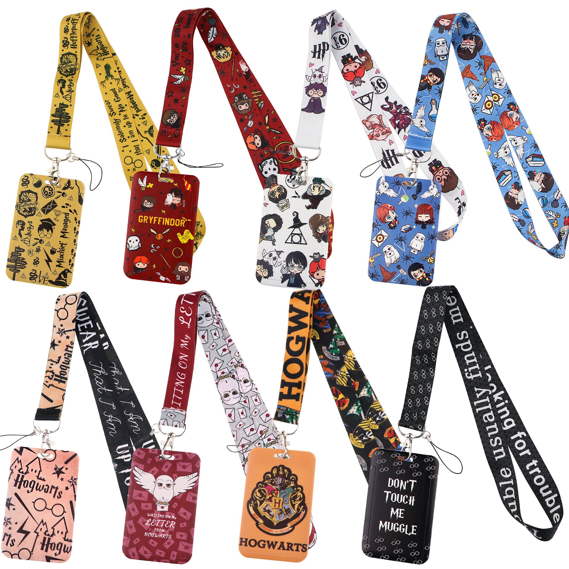 55 Styles Harry Platform 9-3/4 Hedwig Hermione Credential ID Card Holders Long Phone Strap Anime Lanyards Cos Movies