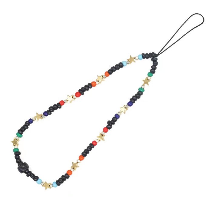 Ins Letter Acrylic Round Pearl Soft Artificial Ceramics Love Mobile Phones Strap Lanyard For All Kinds of Smartphone