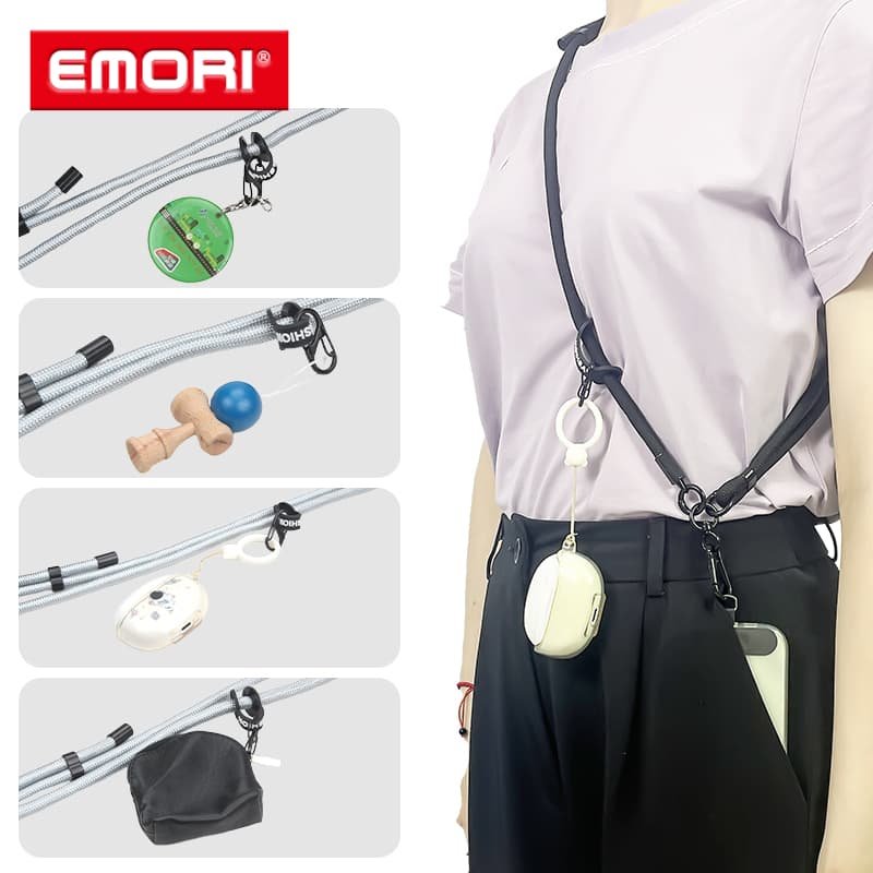 Custom Cell Phone Strap Lanyard Universal Crossbody Polyester Nylon Phone Neck Lanyard with Tether Pad