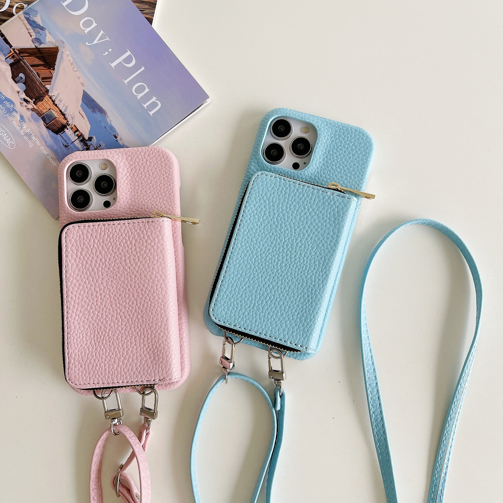 Mini Crossbody Cell Phone Purse for iPhone 12 13 14 15 16 Pro Max Mobile Phone Zipper Bag Phone Case Crossbody Shoulder Sling