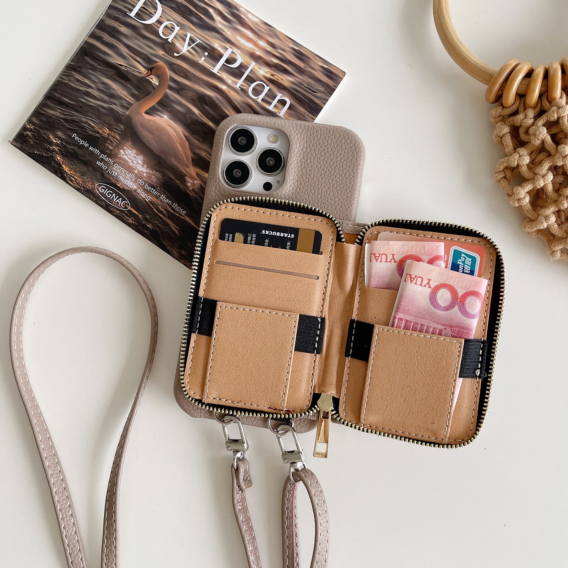 Mini Crossbody Cell Phone Purse for iPhone 12 13 14 15 16 Pro Max Mobile Phone Zipper Bag Phone Case Crossbody Shoulder Sling