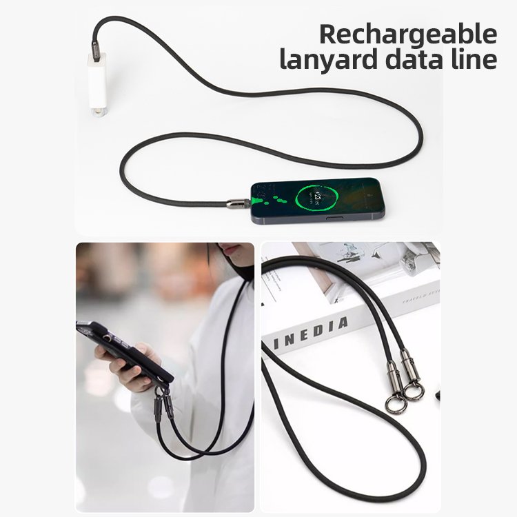 Mobile Phone Fast Charging Cable Type-C detachable Charging Line And Anti-Lost Hanging Rope Charging Cable