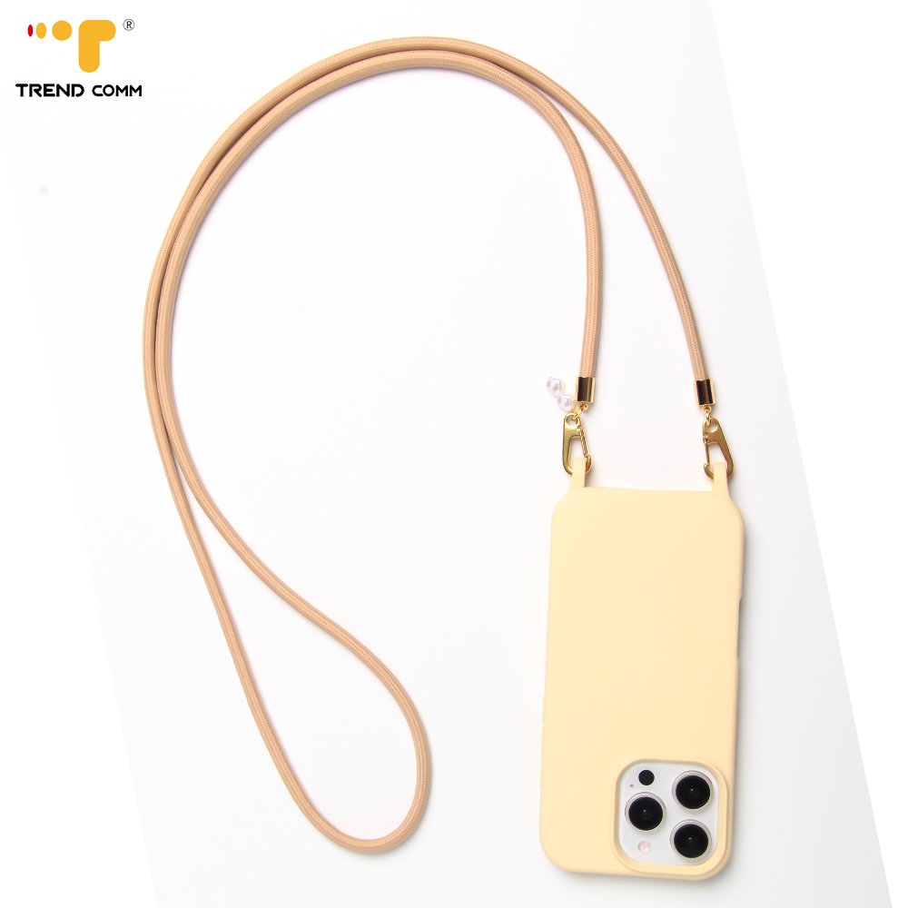 Colorful Polyester Beads Phone Strap Cute Chain for Hanging around Neck Trade Clip Go Mobile Phone Straps Crossbody Phone Case