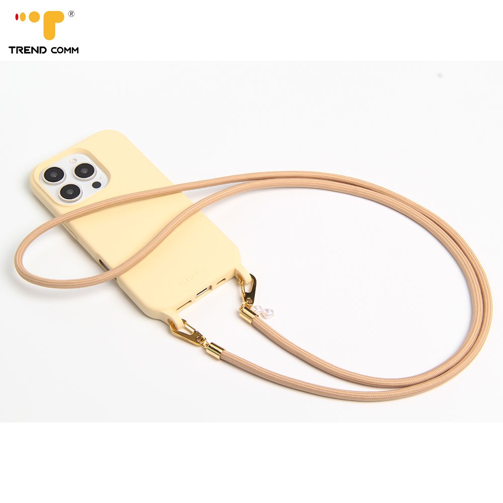 Colorful Polyester Beads Phone Strap Cute Chain for Hanging around Neck Trade Clip Go Mobile Phone Straps Crossbody Phone Case