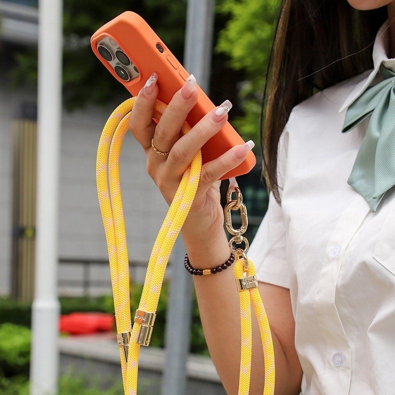 Arope 120cm Length Phone Lanyard 8mm Adjustable Detachable Neck Crossbody Neck Strap Phone Lanyard for Mobile Phone Case