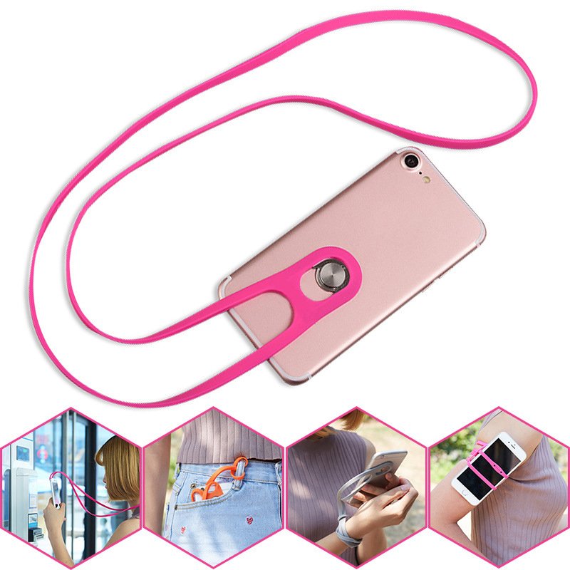 Universal Silicone Cell Phone Strap Neck Hanging Lanyard
