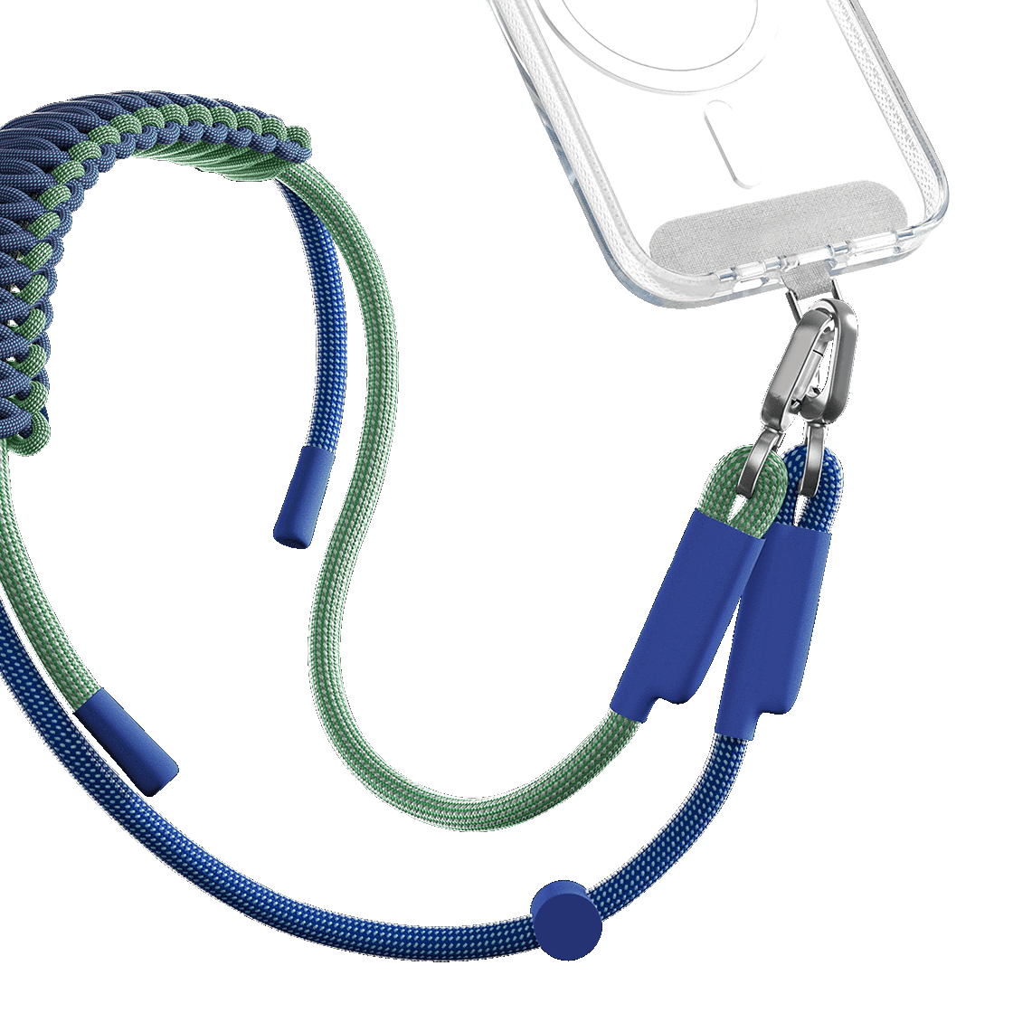 New fashion high-end braided shoulder strap mobile phone hanging rope multifunctional double buckle bag crossbody style
