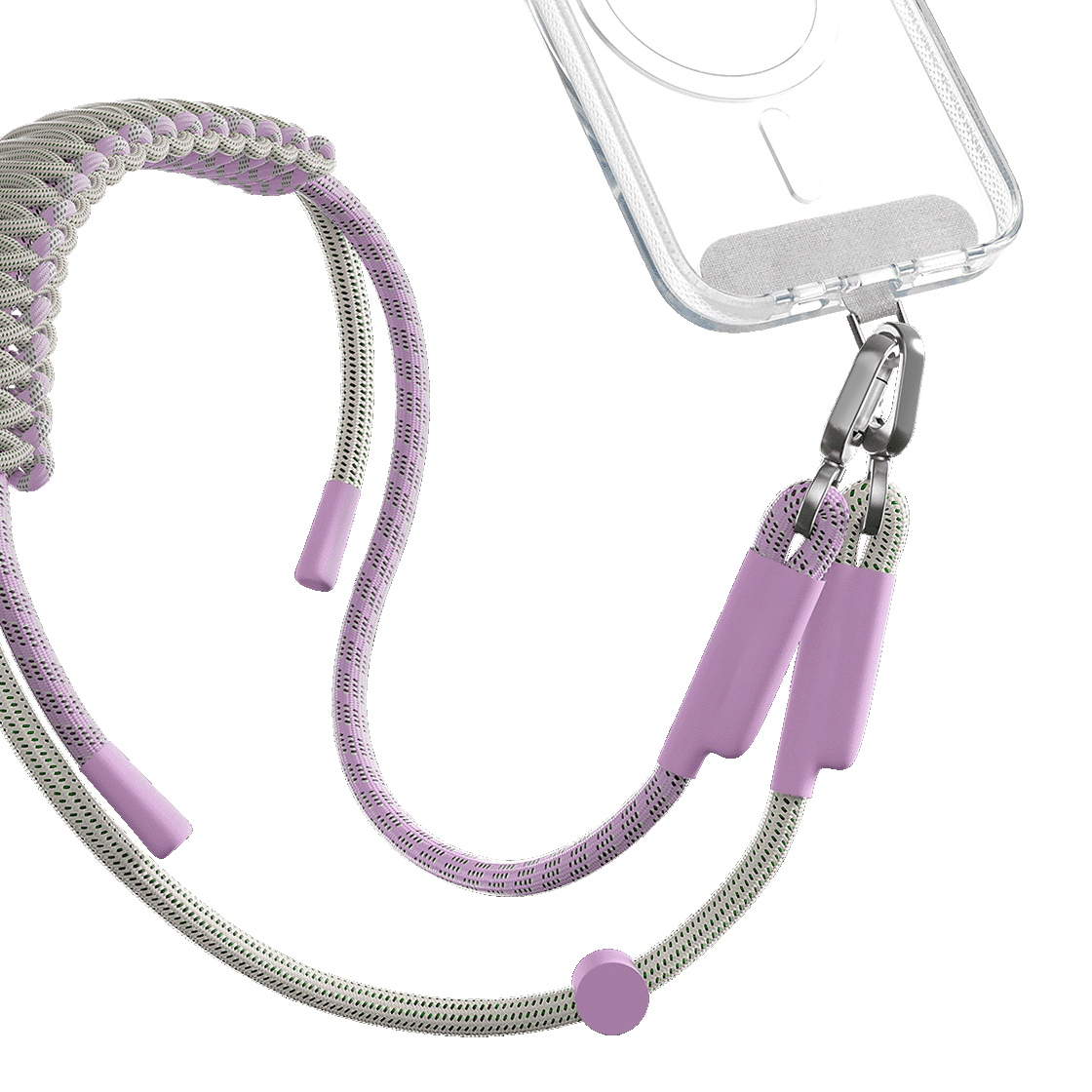 New fashion high-end braided shoulder strap mobile phone hanging rope multifunctional double buckle bag crossbody style