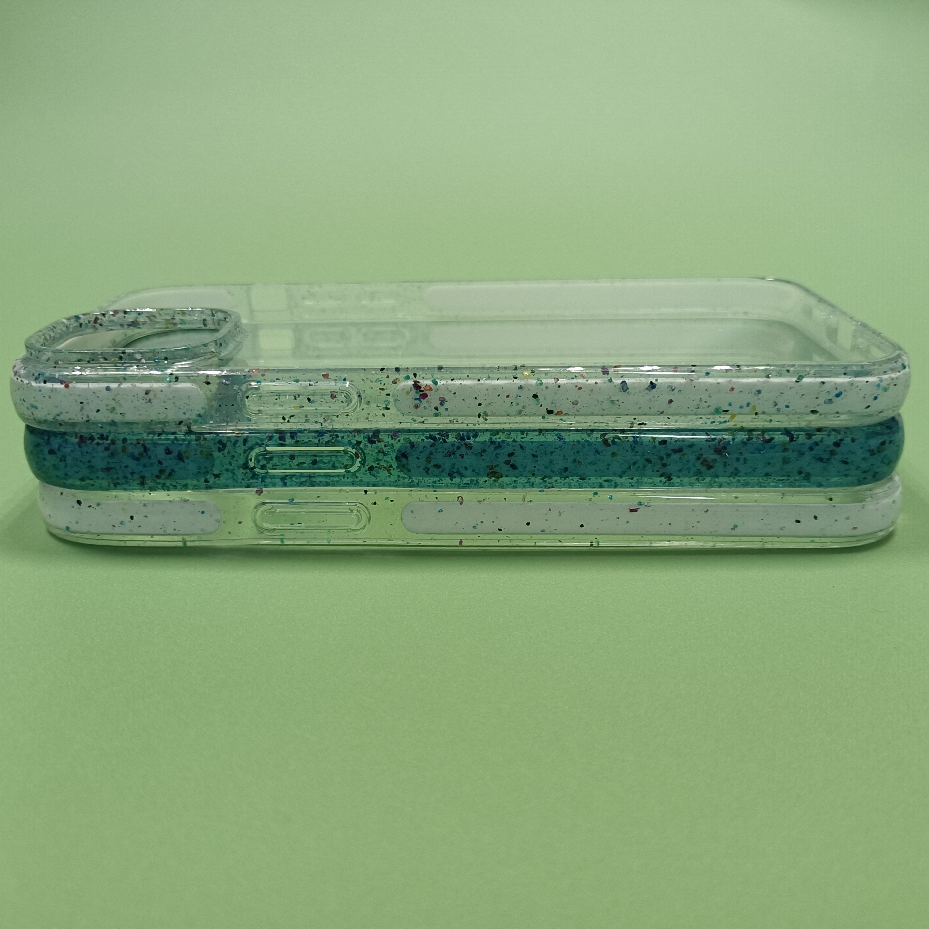 GRS impact case New Arrival Glitter Sheet Transparent High Quality PC Back Panel Bumper Shockproof Phone Case for iP14/15/16