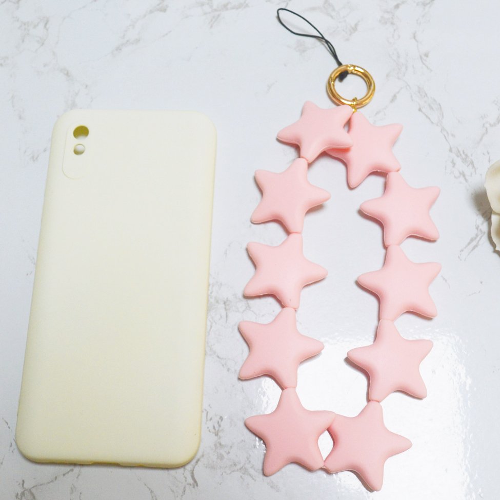 Wholesale Food grade silicone phone chain Custom Women Mobile Phone Decorations Bracelet Cute Key Chain Silicone Bead Keychain