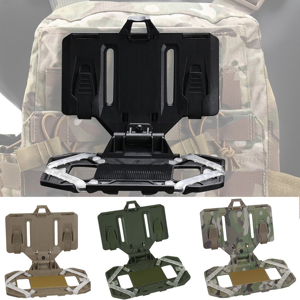 MOLLE Folding Navigation Mount Smart Devices Mounting Plate Tactical Vest Phone Holder For Outdoor Sports ABS