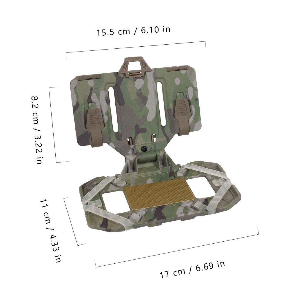 MOLLE Folding Navigation Mount Smart Devices Mounting Plate Tactical Vest Phone Holder For Outdoor Sports ABS