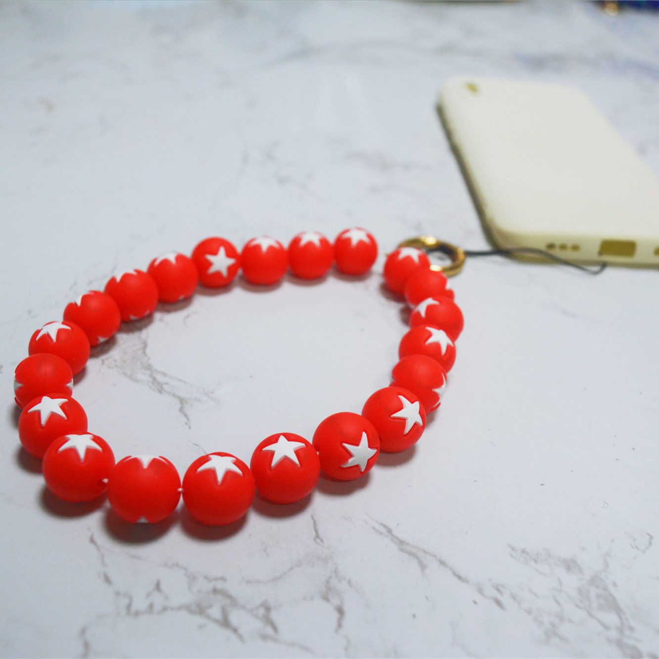 2024 New design hot selling candy color bead phone chain Cellphone Lanyard wholesale for women Mobile Accessories