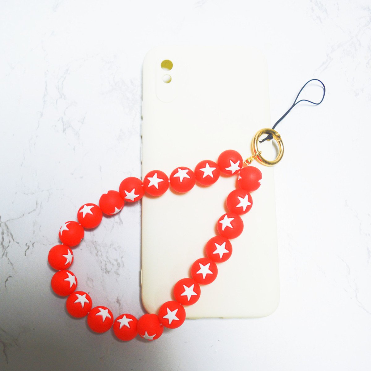 2024 New design hot selling candy color bead phone chain Cellphone Lanyard wholesale for women Mobile Accessories