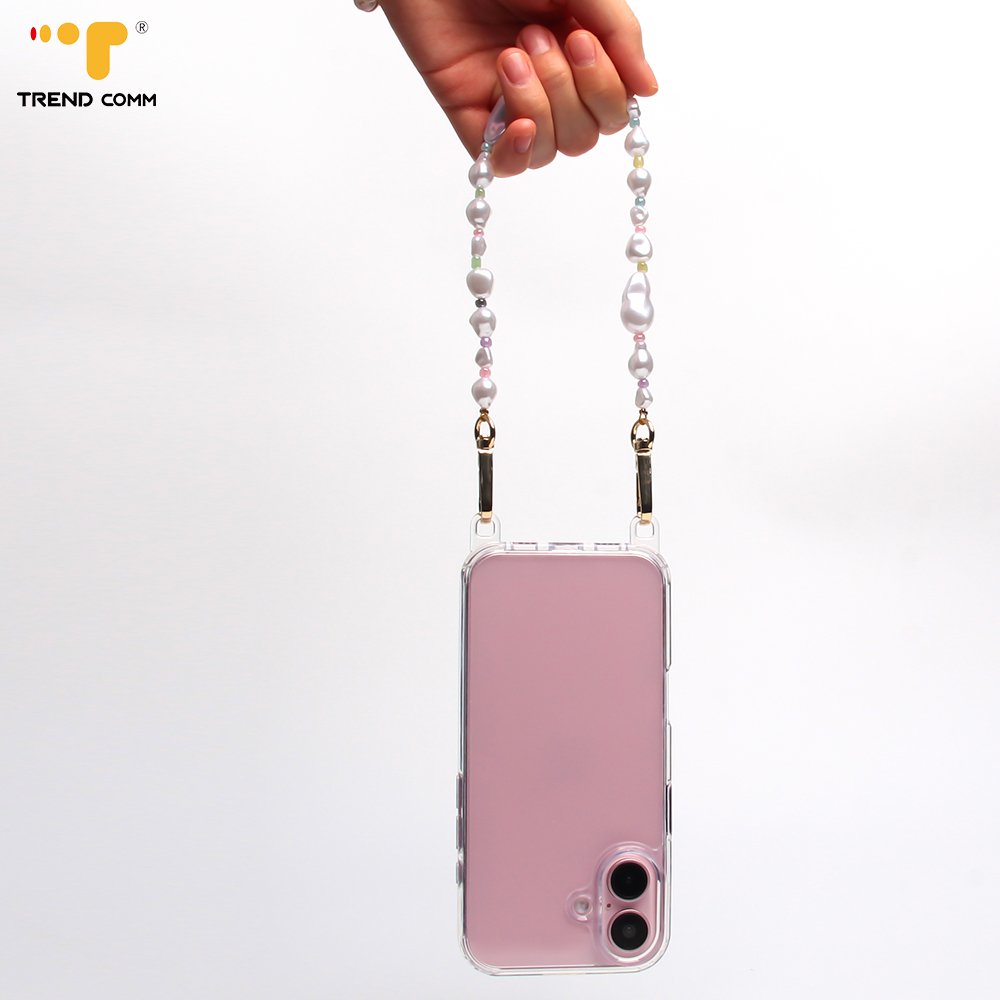 Elegant Acrylic Pearl Chain Bead Bracelet for Women Premium Jewelry Design Fashionable Mobile Phone Body Strap Charm