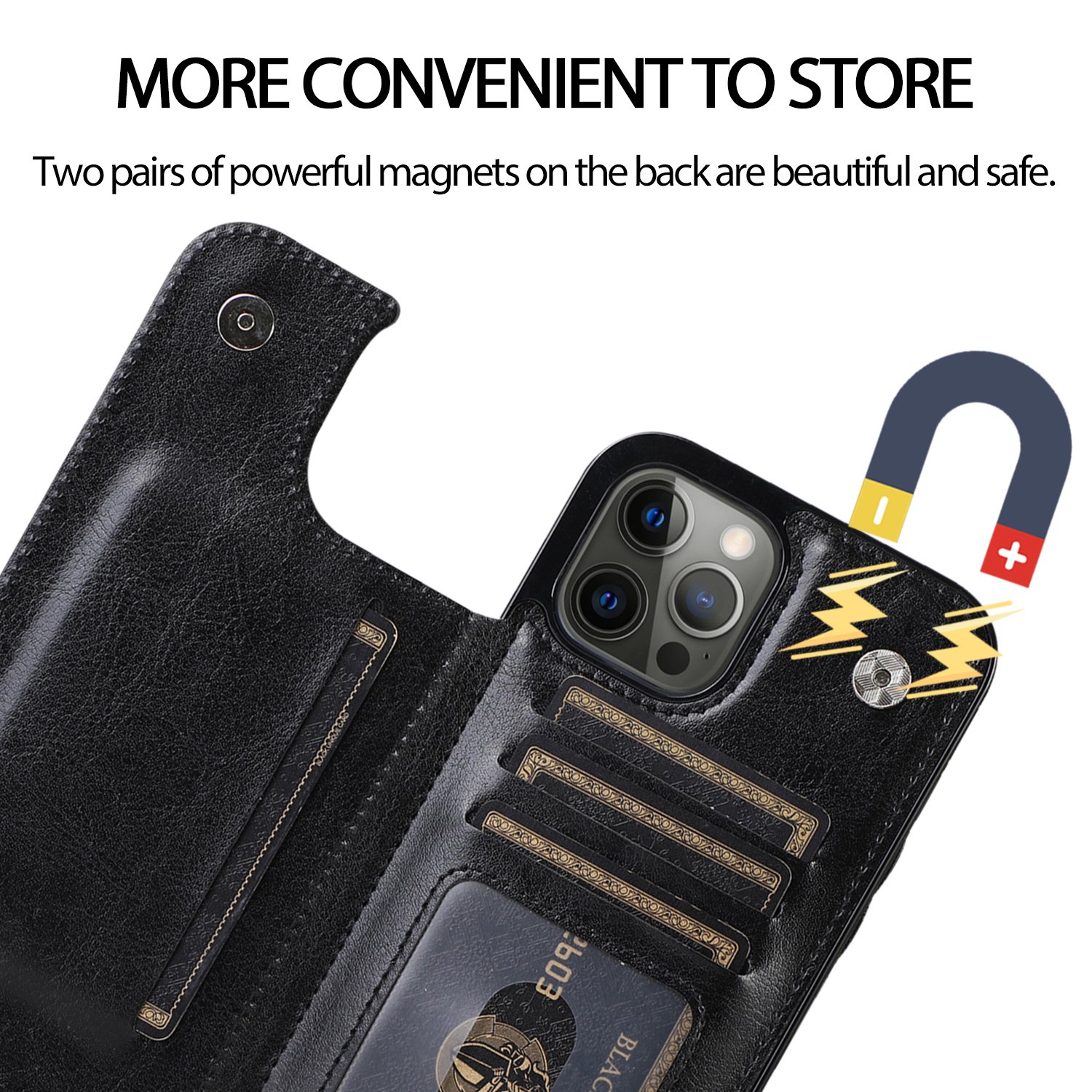 For iPhone 15 Pro Case Wallet Magnetic Back Flip Case Women Girls with Card Holder Protective Phone Case for iPhone 7 8 XS max