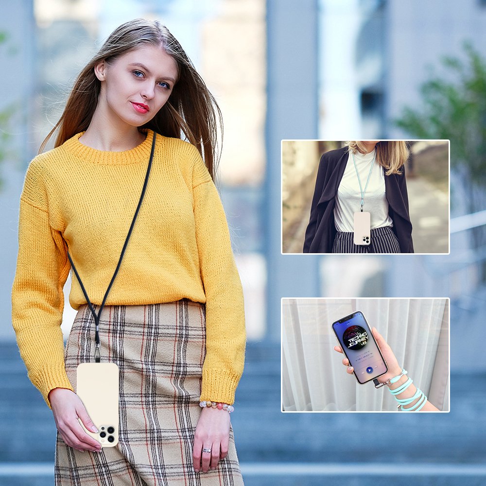 Card type multifunctional mobile phone neck strap, cell phone wrist strap
