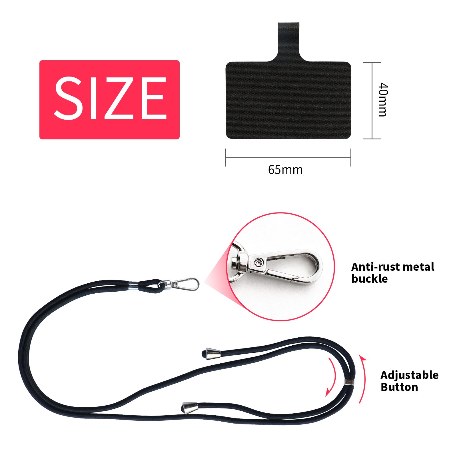 Card type multifunctional mobile phone neck strap, cell phone wrist strap