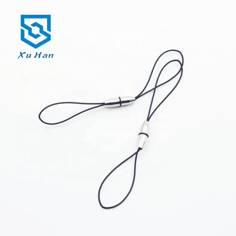 Manufacturer Direct Selling High Quality Spiral Split Black mobile phone strap