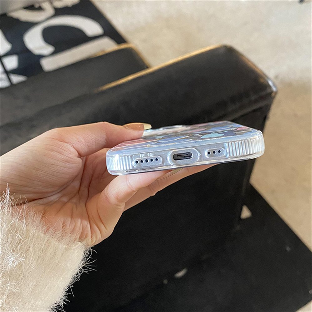 New Cute Cartoon Stitch Acrylic Mobile Phone Case For iPhone 16 15 14 13 12 11 Pro max TPU Custom printing Shockproof Back Cover