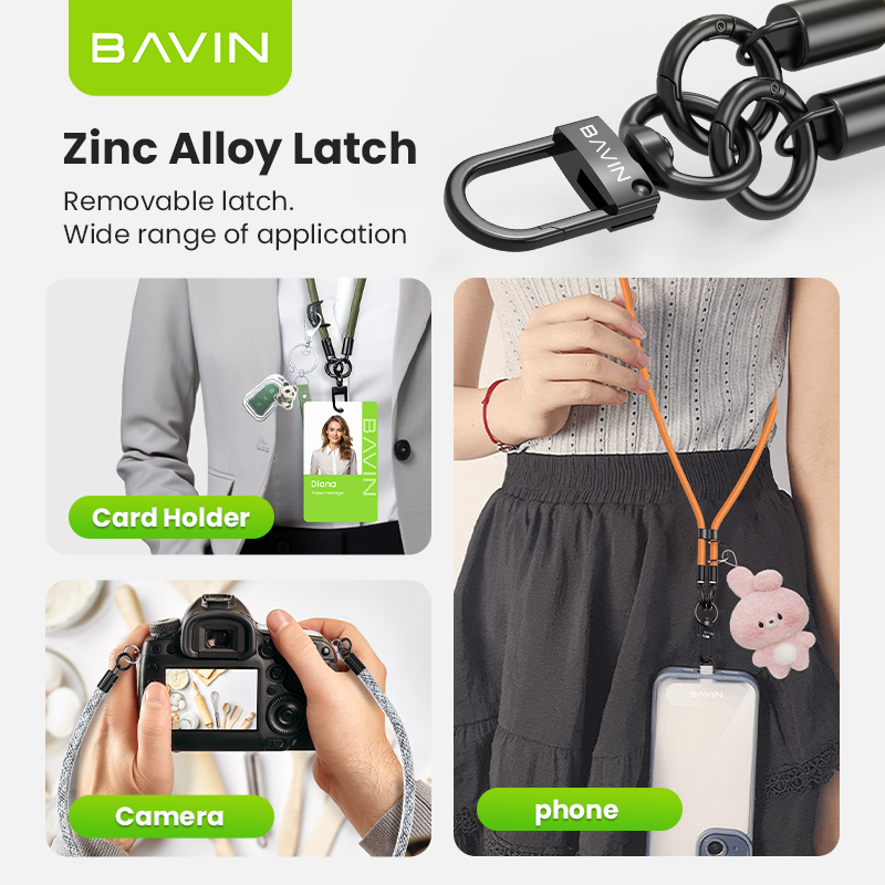 BAVIN high quality BE13 neck hanging phone strap braided rope sturdy phone case 120cm phone lanyard