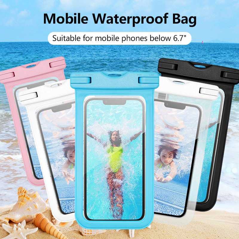 Universal Waterproof Transparent Clear Mobile Phone Bag Pvc Double Strap For Boys And Girls Phone Accessories