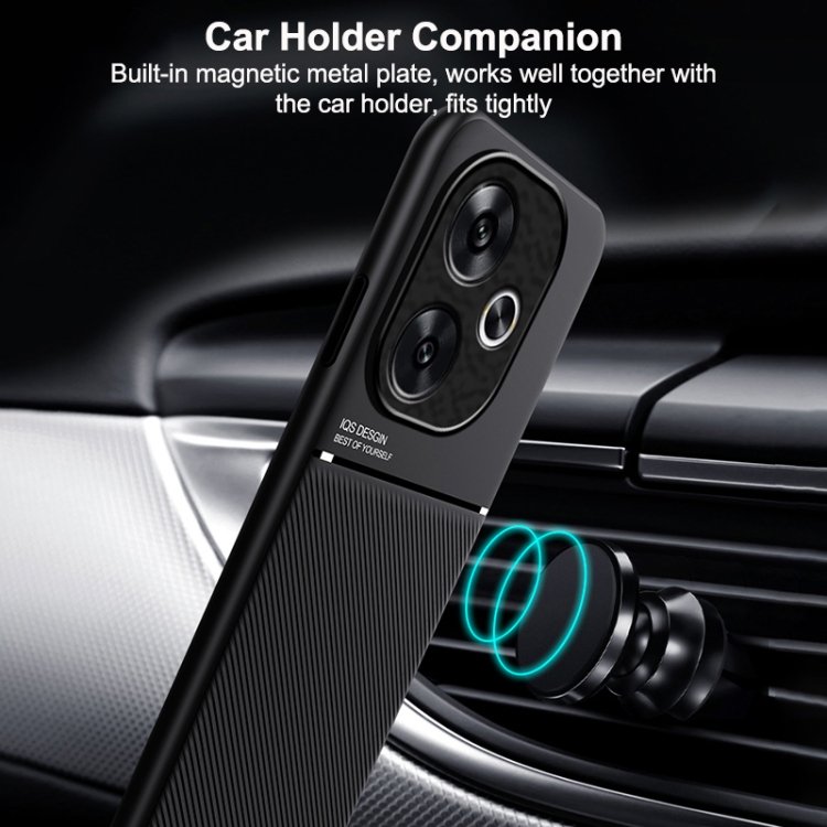 Wholesale For Xiaomi Redmi Turbo 3 Classic Tilt Strip Grain Magnetic Shockproof PC + TPU Phone Case