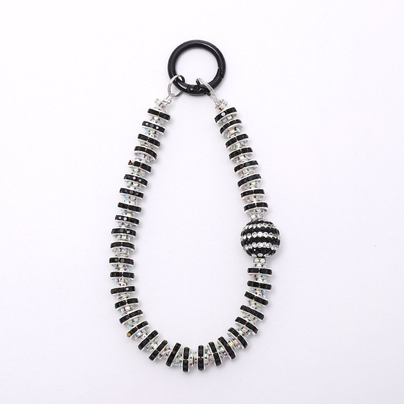 Crystal Bead Mobile Phone Bracelet Charm for Women Girls Phone Keychain Wrist Strap Diamond Mobile Phone Strap