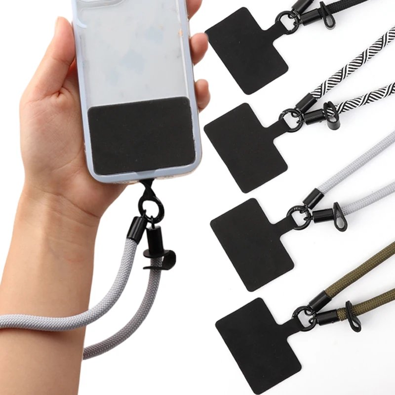 Universal Braided Mobile Phone Wrist Lanyard Strap Anti-slip Holder Clip Hand Straps