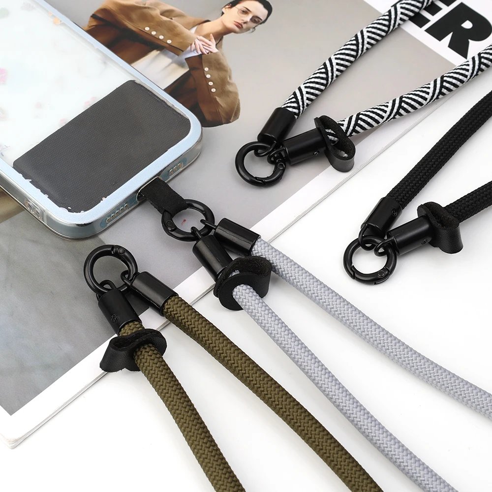 Universal Braided Mobile Phone Wrist Lanyard Strap Anti-slip Holder Clip Hand Straps