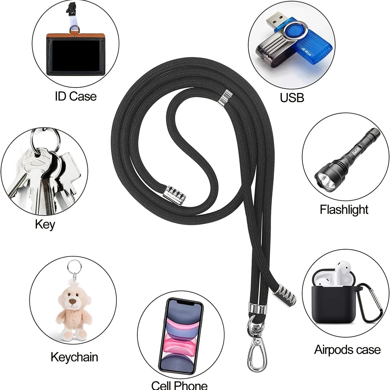 adjustable mobile cell phone strap fabric lanyard neck strap mobile phone strap crossbody