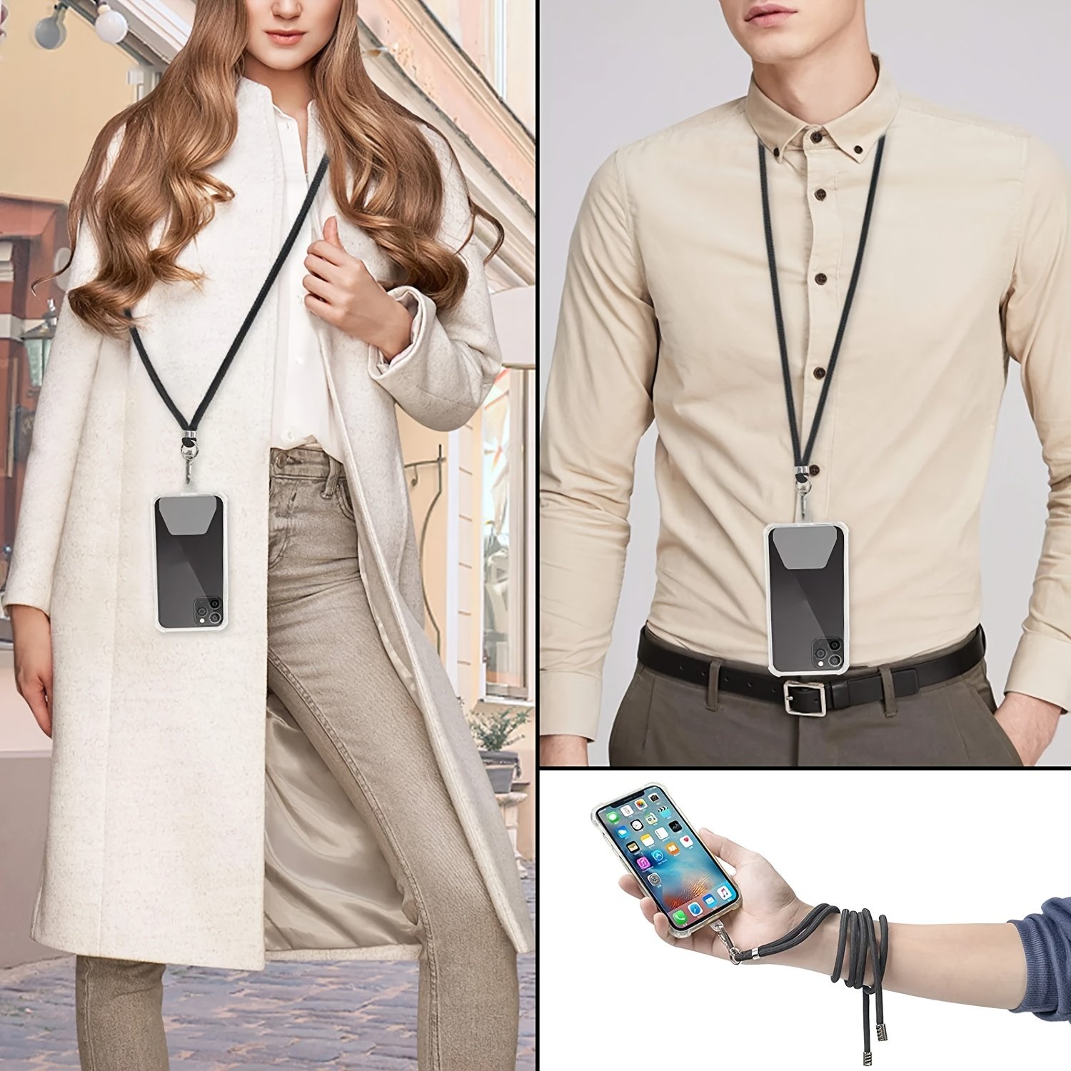 adjustable mobile cell phone strap fabric lanyard neck strap mobile phone strap crossbody