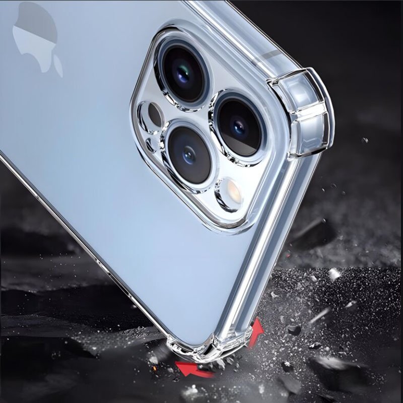 For iPhone15 Pro Max 1.5mm Thin Transparent Crystal Tpu Mobile Phone Clear Back Cover Cell Phone Case For iPhone16 14 13 Pro Max