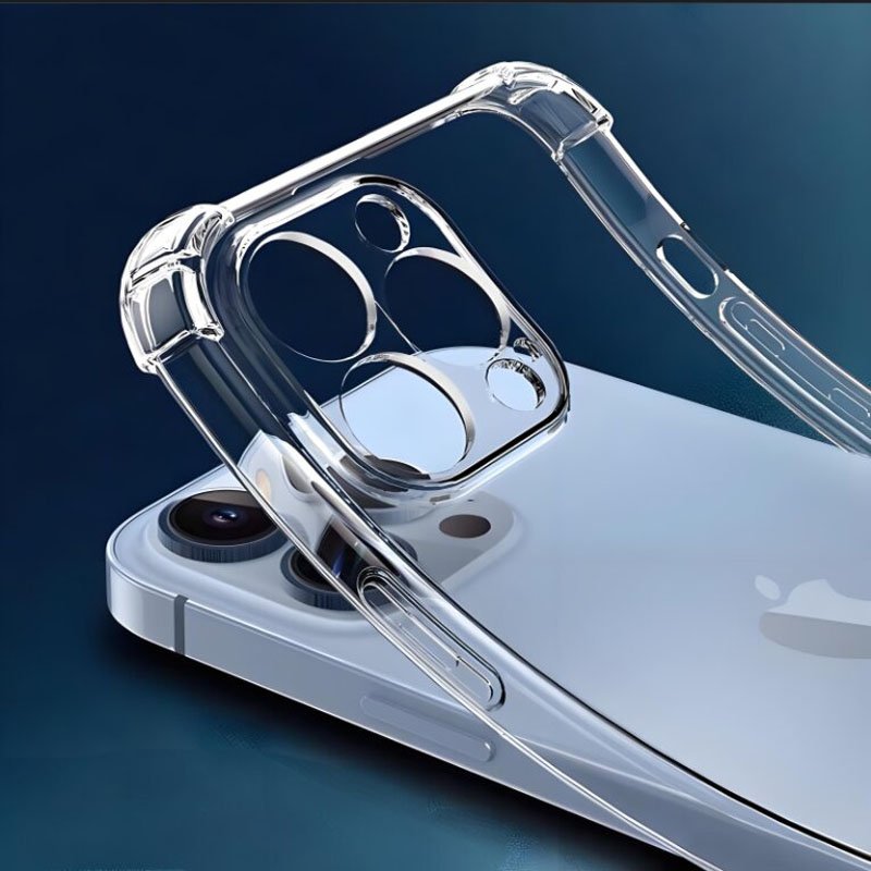 For iPhone15 Pro Max 1.5mm Thin Transparent Crystal Tpu Mobile Phone Clear Back Cover Cell Phone Case For iPhone16 14 13 Pro Max