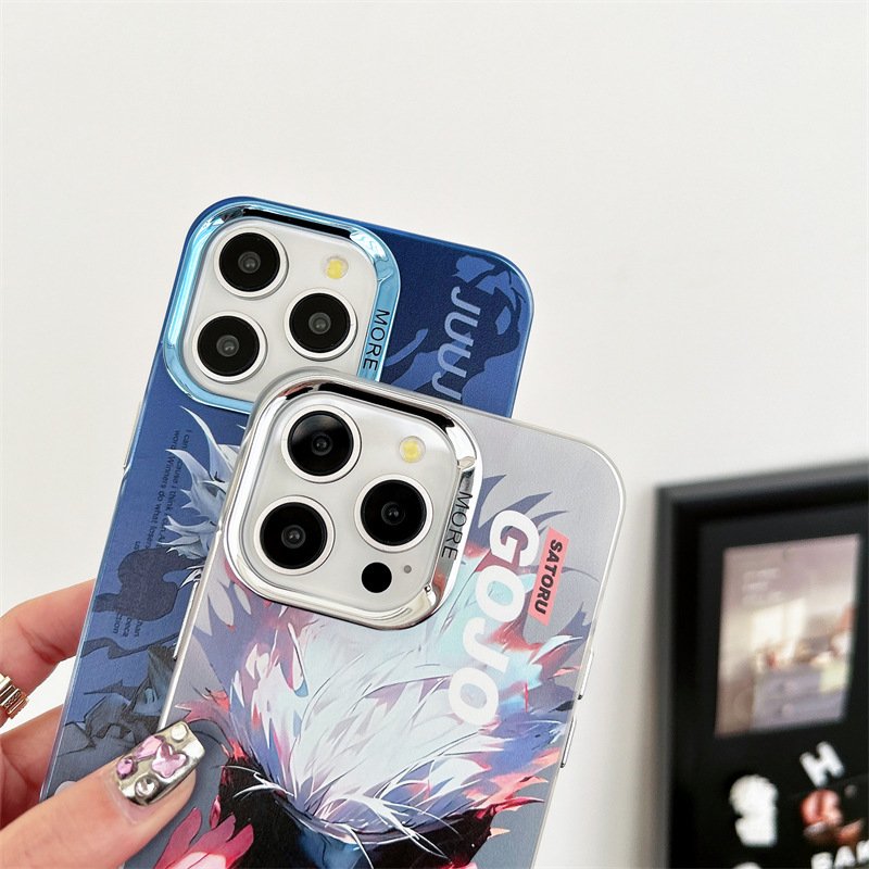 Animation Jujutsu Kaisen Mobile Phone Case For iPhone 16 15 14 13 12 11 Pro max Cartoon Satoru Gojo Print Shockproof Back Cover