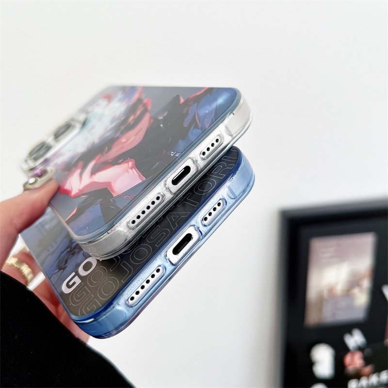 Animation Jujutsu Kaisen Mobile Phone Case For iPhone 16 15 14 13 12 11 Pro max Cartoon Satoru Gojo Print Shockproof Back Cover