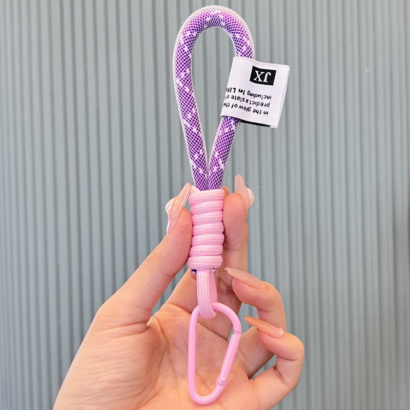 HOT Lanyard fashion Color Phone Strap Mesh key chain for Braided Strips Keycord Hanging Trousers Accessories key ring