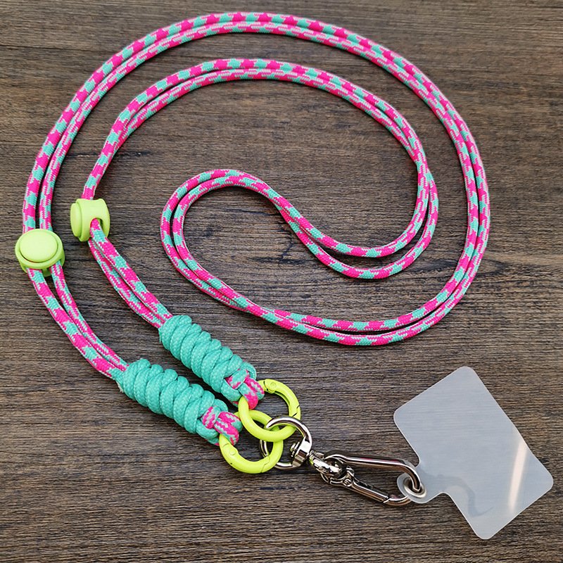 Mobile Phone Woven Rope Adjustable Crossbody Bracelet Hanging Chain Hanging Rope Back Clip Strap To Prevent Chain Loss