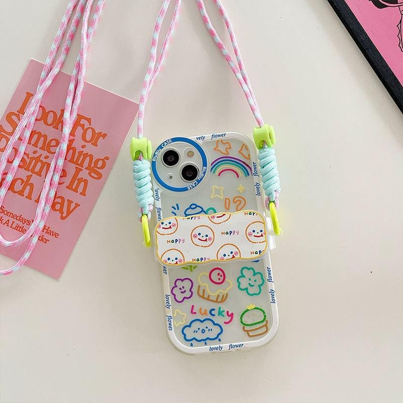 Mobile Phone Woven Rope Adjustable Crossbody Bracelet Hanging Chain Hanging Rope Back Clip Strap To Prevent Chain Loss