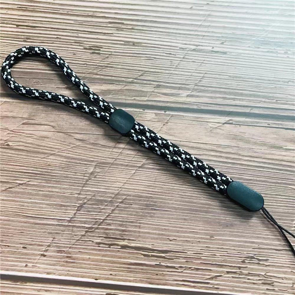 Adjustable plain weave short wrist nylon key chain animation other mobile phone lanyard custom printing