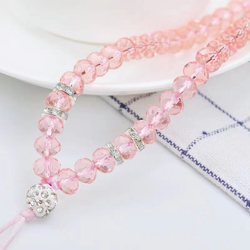 fashion hanging chain ring code cell phone wrist strap clip universal long short crystal teardrop bead mobile phone lanyard
