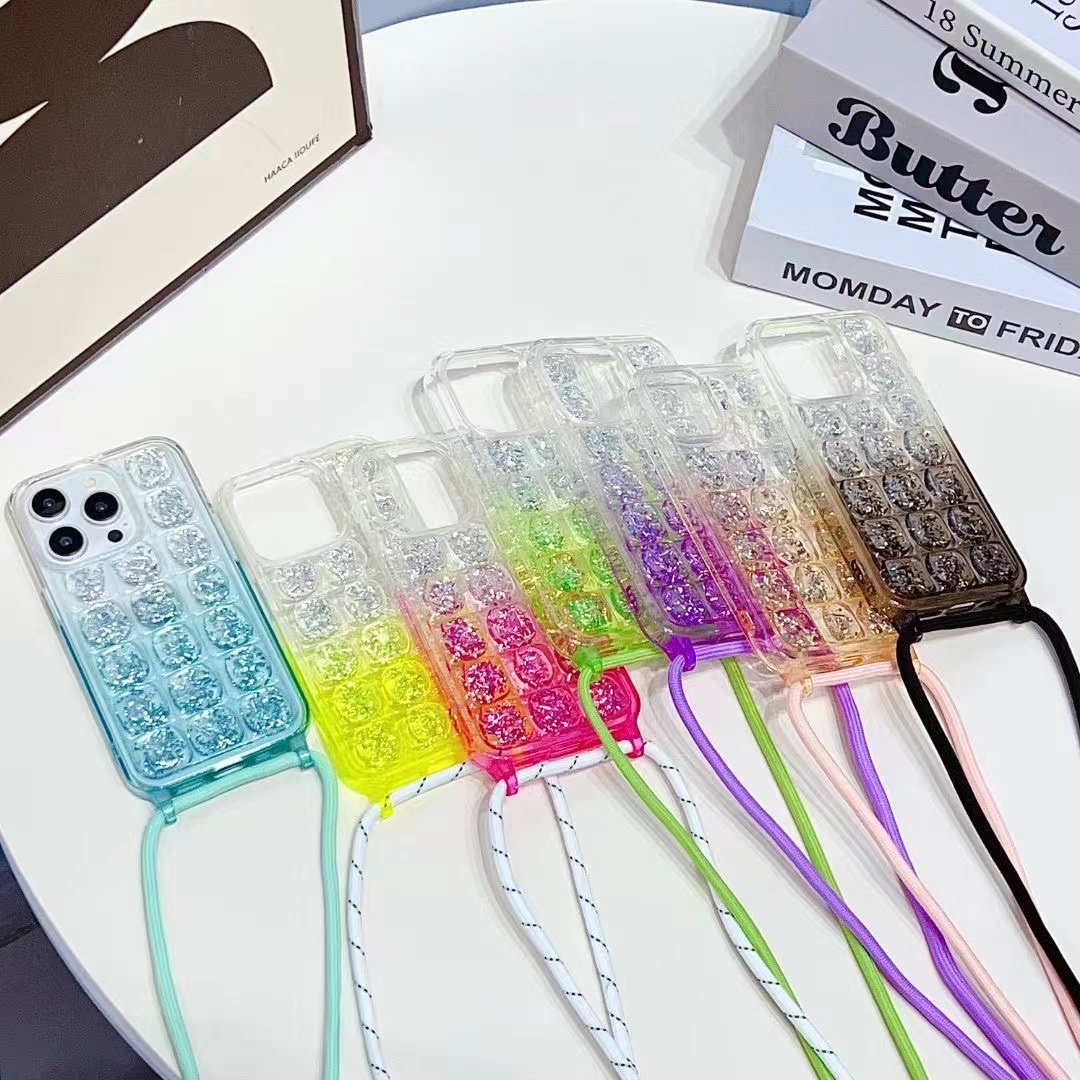 Shanhui Glue Mobile Phone Silicon Summer Style Cases and Cover Straps for phone with strap