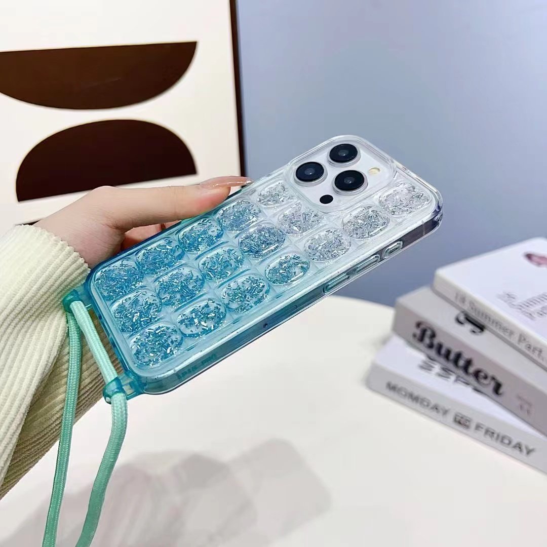 Shanhui Glue Mobile Phone Silicon Summer Style Cases and Cover Straps for phone with strap