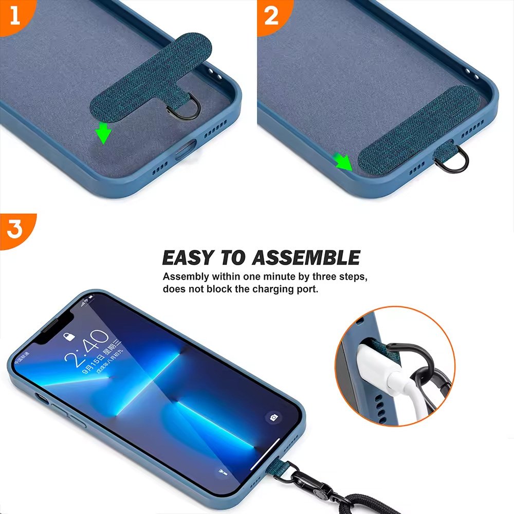 Crossbody Universal Phone Lanyard Mobile Phone Case Lanyard Pad Tether Patch Tab Hang Around Neck Phone Rope Strap