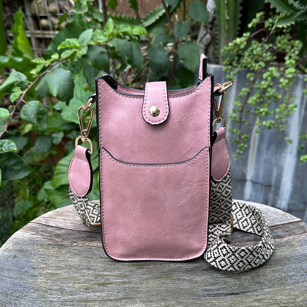 Luxury Pu Leather Messenger Bag Ladies New Design Strap Zipper Daily Wear Phone Crossbody Bag